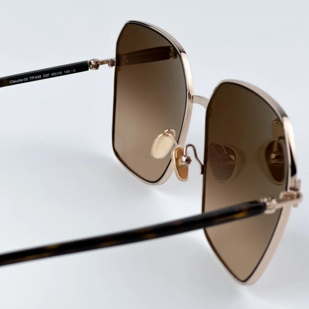 Tom Ford Women BRAND NEW Sunglasses CLAUDIA-02 Gold Havana Gradient FT0839 52F